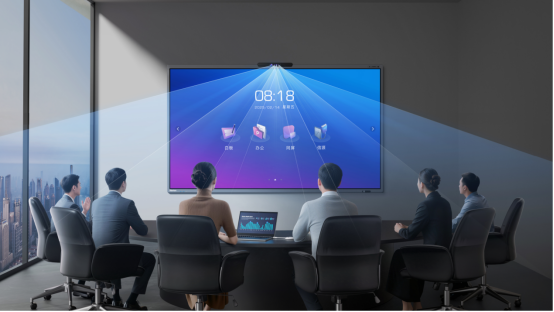 AI全视之眼+智会大模型，皓丽四摄AI会议平板定义智能会议新标准